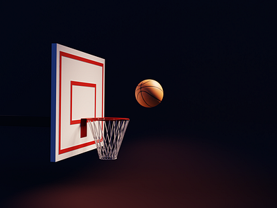 Throw 3d art basket ball basketball blender illustration sport throw