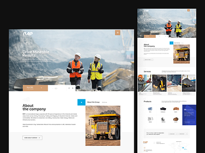 Fertilizer Mining Company-Landing page landingpage ui design website