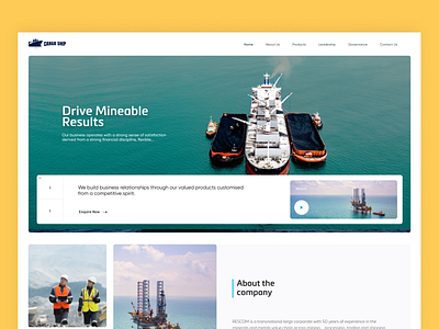 Shipping Company Landing page landing page ui website