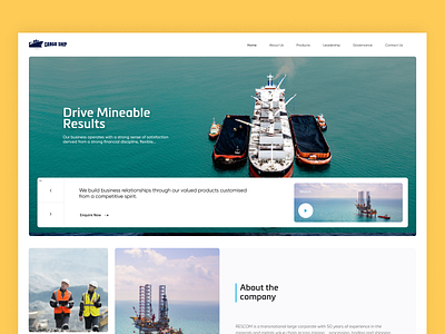 Shipping Company Landing page