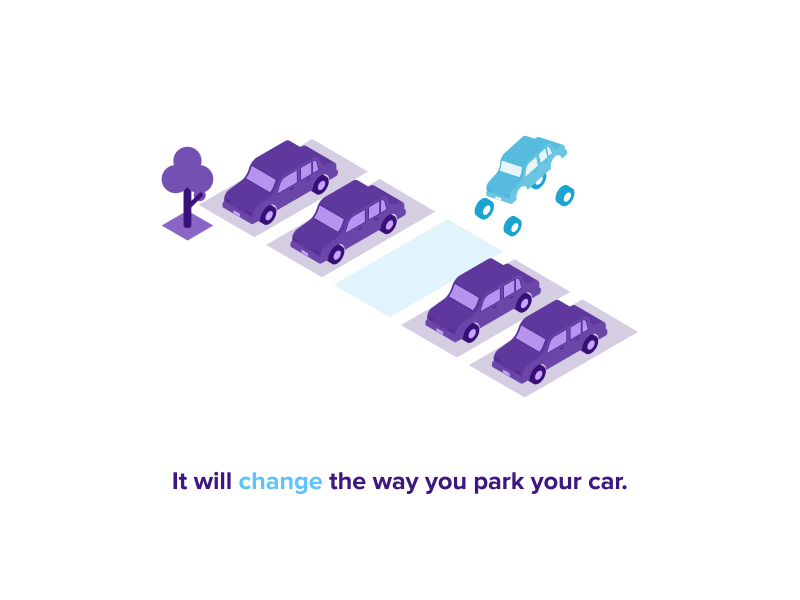 Leloow - It will change the way you park your car. after effects isometric parking