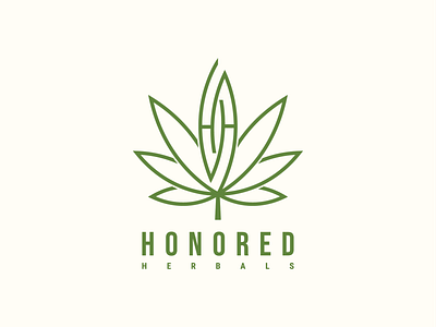 Honored Herbals Logo branding design graphic design logo vector