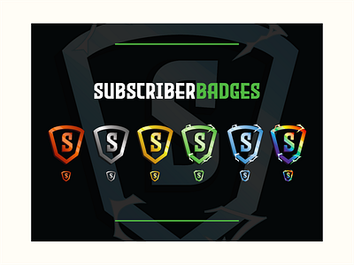 Twitch Badges by Anslea on Dribbble