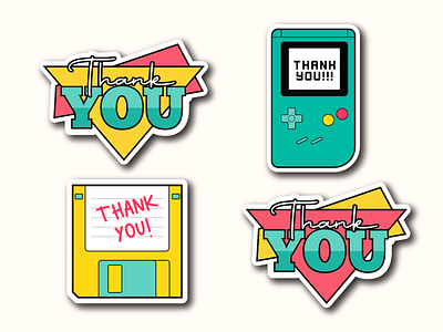 90s Kitchen Catering Thank You Stickers