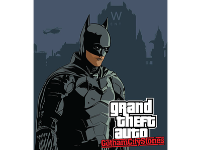 GTA: Gotham Poster batman illustration logo procreate vector