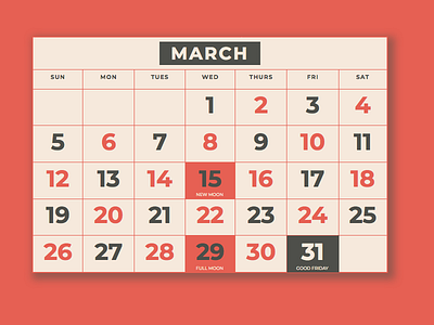 Calendar Monthview UI