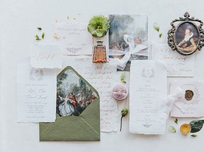Wedding Invitation Design - The Romantic Suite calligraphy design graphic design illustration wedding invitation wedding stationery