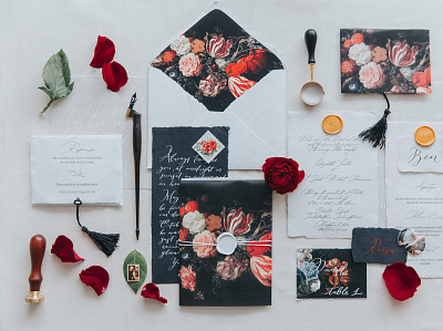 Wedding Invite Design - The Floral Suite calligraphy design graphic design illustration wedding invitation wedding invitation design wedding stationery