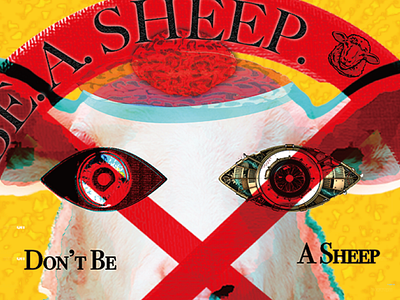 Don't Be A Sheep - Logo 3d animation artwork branding graphic design illustration illustrator logo promoting ui vector video visual webdesign