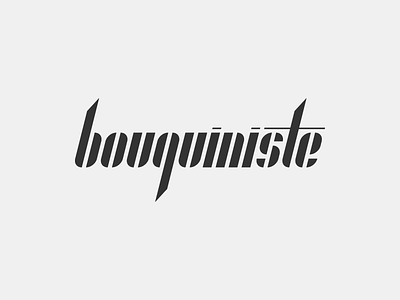 Bouquiniste black branding experimental logo logotype music script type typography