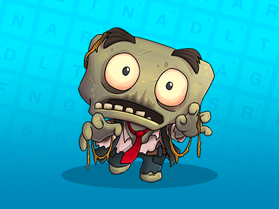 Ztephan the zombie, for Ruzzle Adventure character design mobile games ruzzle adventure zombie
