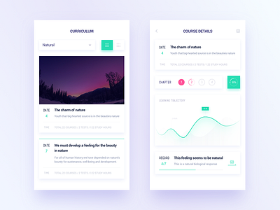 Natural classroom clean design learning nature ui ux