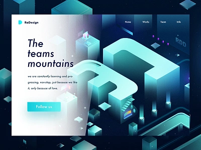 Mountains black design fans radesign rdd team ui ux web