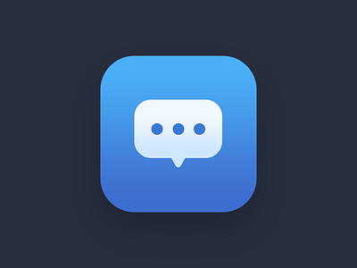 VK Messenger iOS App Icon app chat clean dialog icon ios ios8 ipad iphone messenger vk