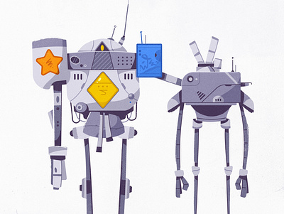 Teenage robots cartoon character character design design futuristic game illustration robot tech vector