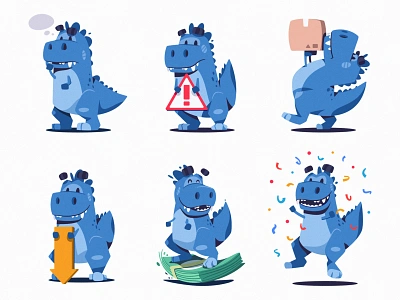 T-rex mascot art character character design dinosaur illustration mascot t rex