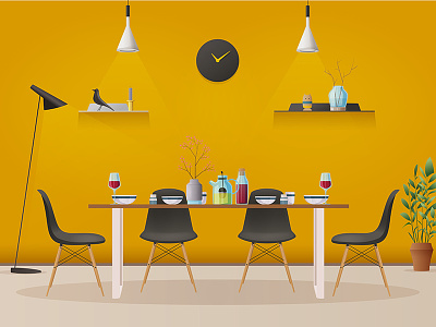 Dining Interior designs, themes, templates and downloadable graphic  elements on Dribbble