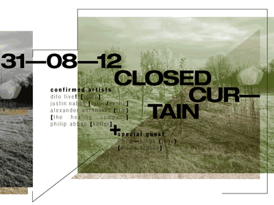 Closed Curtain estset eszett flyer graphic type typo ß