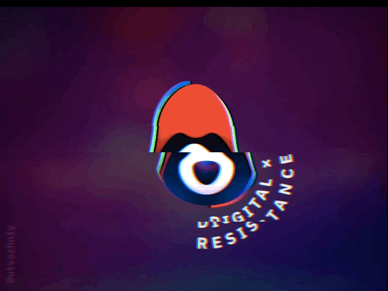 DIGITAL RESISTANCE for Pavel Durov animation branding chillglitch digital durov gif glitch logo rebels resistance telegram