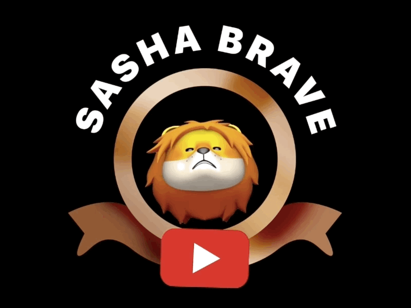 Sasha Brave 🦁 YouTube intro animoji youtube