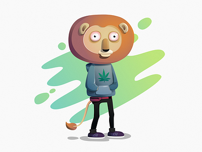 SKLV2D | Character 2d art casual character concept game ipad lion weed