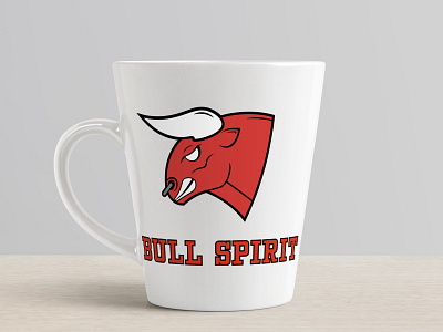 Bull Spirit Logo branding bull color theme design graphic design illustration logo red vector