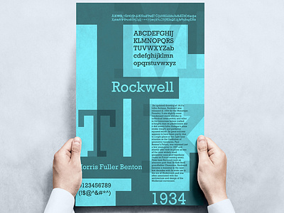 Rockwell Font Poster color theme creative design font graphic design poster typography