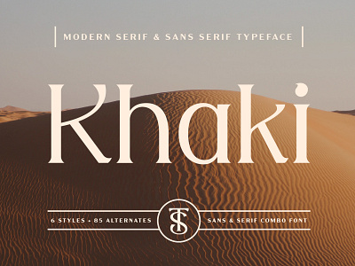 Khaki beautiful branding classic clean colorful creative desert design display elegant font font family khaki minimal modern modern font sans serif serif trending typeface