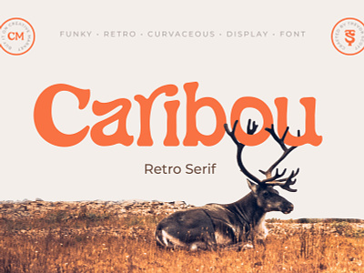 Caribou – Retro Serif Font bold branding clean colorful creative design display font graphic design groovy headline logo nature retro serif thick typeface vector vintage