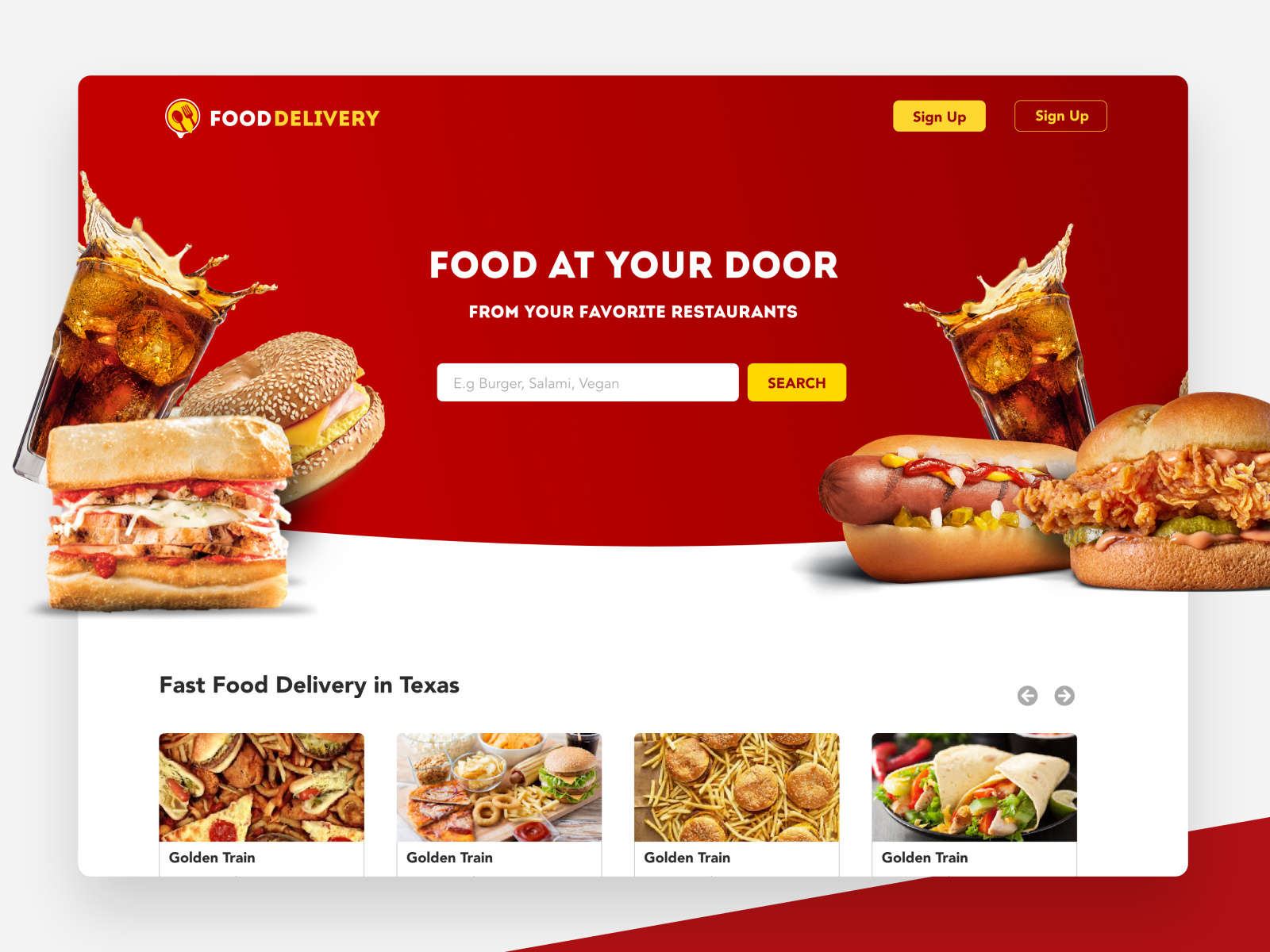 Food Delivery Website UI By Talha Ahmad Khan On Dribbble