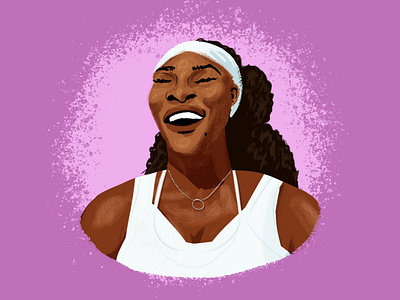 BHM Illustration #6: Serena Jameka Williams bhm black history month digital illustration illustration photoshop portrait