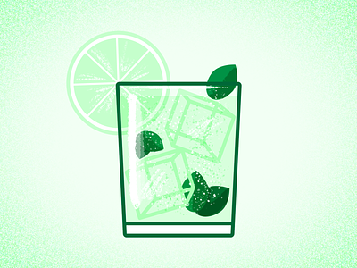 Irish Mint Mojito cocktail digital illustration drink illustration illustrator irish photoshop vector