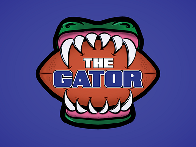 Fantasy Football Trophy Logo badge college florida football gator logo uf vector