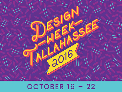 Design Week Tallahassee 2016 designweektlh handlettering illustrator retro saved by the bell vector