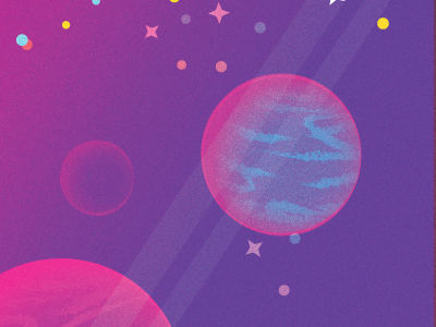 WIP Space Poster illustrator planets poster space textures vector