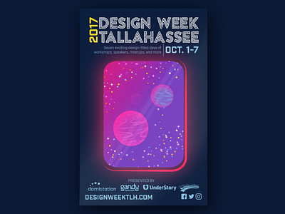 #DWT2017 Poster design week dwt dwt2017 event illustrator poster space tallahassee texture tlh
