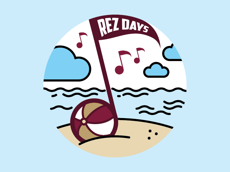 Badge Practice beach icons illustrator music vector