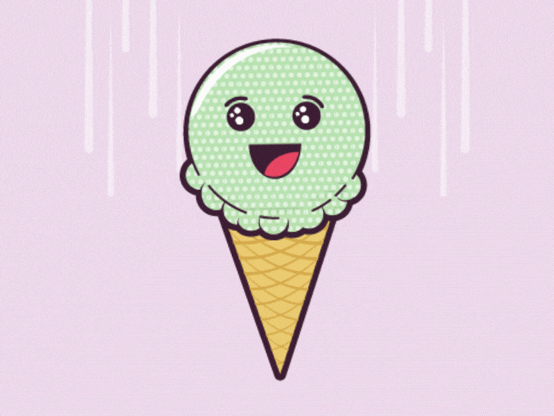 I SCREAM after effects animated animation dessert gif ice cream illustration illustrator scream vector