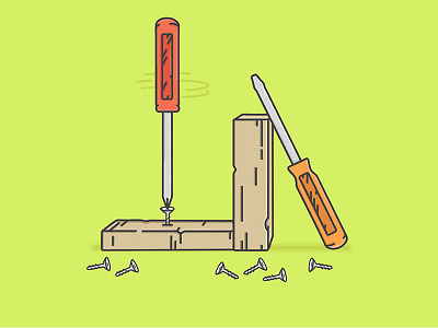 Screwdrivers graphic design illustration screw it screwdriver screws tools