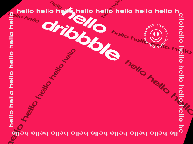 Hello Dribbble ! 3d darus debut dribbble first shot hello illustration kinetic logo motion