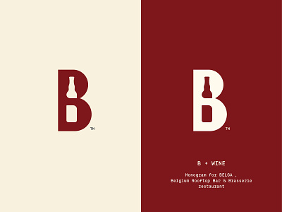 Belga Bar & Brasserie Logo bar bar branding branding brasserie coffee concept design dribbble identity letter logo restaurant rooftop wine