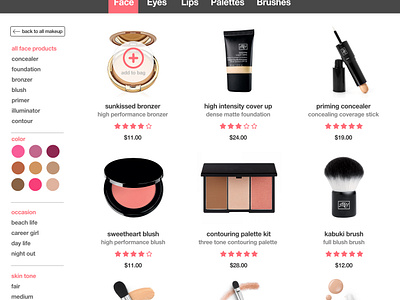 Cosmetics Website by Madison Yocum on Dribbble