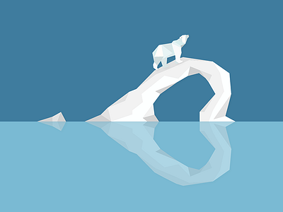 Animal Extinction Ad Series - "Displaced" ad animal animal extinction extinction flipboard iceberg illustration polar bear series