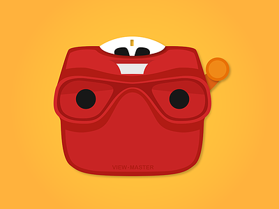 View-Master illustration old school red throwback vector art view master view master