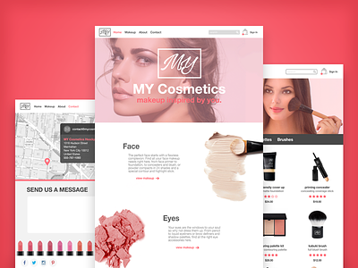 Cosmetics Website brand identity branding full stack development ui ux web development website design