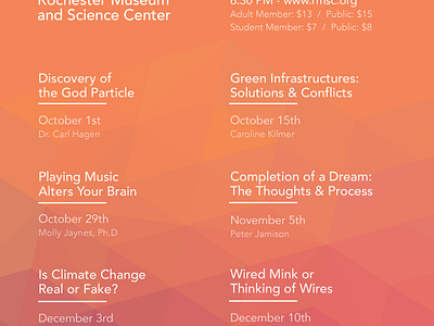 Lecture Series Poster by Madison Yocum on Dribbble