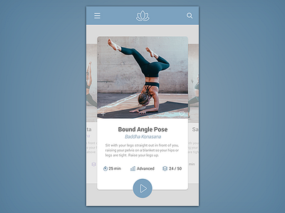 Yoga App UI - Redesign app interaction design redesign ui ux yoga yoga app yoga app ui