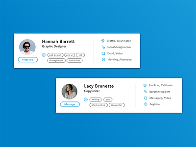 Ripple - Freelancer Profile Card freelancers freelancing launch launch page product design ripple startup tech web design website