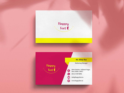 Visiting card design for an imaginary Footwear brand branding graphic design visiting card