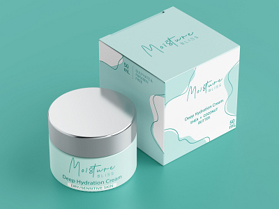 Face cream brand packaging design